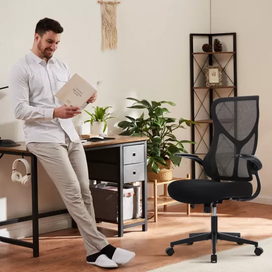 Sweetcrispy Ergonomic Executive High-Back Office Chair Breathable Mesh Computer Chair Sweetcrispy Ergonomic Executive High-Back Office Chair Breathable Mesh Computer Chair