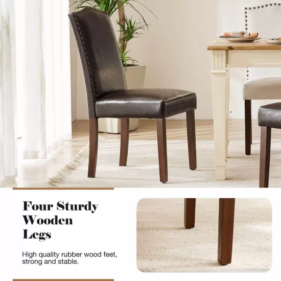 Modern Armless Dining Chairs With Upholstered Fabric,Black,2P Modern Armless Dining Chairs With Upholstered Fabric,Black,2P