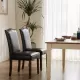 Modern Armless Dining Chairs With Upholstered Fabric,Black,2P Modern Armless Dining Chairs With Upholstered Fabric,Black,2P