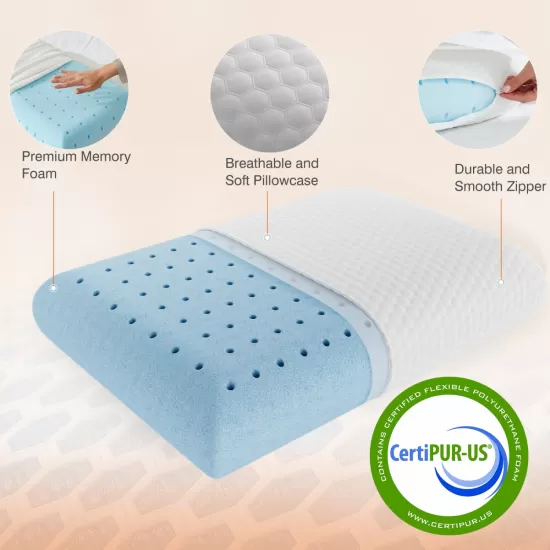 Foam pillow, sleeping pillow, soft and comfortable, removable, machine washable cover,1 pack,24 Inchx 16 Foam pillow, sleeping pillow, soft and comfortable, removable, machine washable cover,1 pack,24 Inchx 16