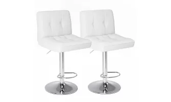 Modern and Comfortable White Bar Stools Set of 2 for Your Home Cafe