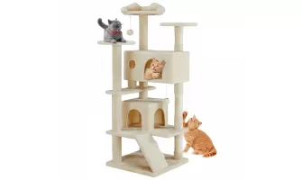   

54in Cat Tree: A Stylish and Affordable Indoor Playroom for Your Feline Friend