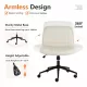 Office chair, backrest, armless office chair, adjustable swivel for comfortable home office, beige, Leather Office chair, backrest, armless office chair, adjustable swivel for comfortable home office, beige, Leather