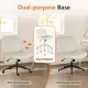 Office chair, backrest, armless office chair, adjustable swivel for comfortable home office, beige, Leather Office chair, backrest, armless office chair, adjustable swivel for comfortable home office, beige, Leather