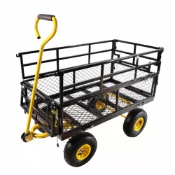 Wagon Cart Garden cart trucks make it easier to transport firewood Yellow+Black Wagon Cart Garden cart trucks make it easier to transport firewood Yellow+Black
