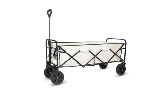 The Ultimate YSSOA Extended Folding Utility Wagon: Heavy-Duty 330LBS Capacity with Anti-Slip Wheels & Adjustable Handle