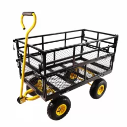 Wagon Cart Garden cart trucks make it easier to transport firewood Yellow+Black Wagon Cart Garden cart trucks make it easier to transport firewood Yellow+Black