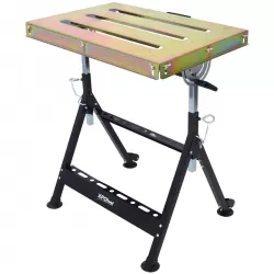 Welding Table 30 Inch x20 Inch , 400lbs Load Capacity Steel Welding Workbench Table on Wheels, Folding Work Bench with Three  Slot, , Adjustable Angle & Height