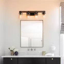 (Same as W1340119957/L1016) 4-Lights Farmhouse Vanity Lights Fixture Rustic Bathroom Light Fixture Bathroom Sconce (No Bulbs) (Same as W1340119957/L1016) 4-Lights Farmhouse Vanity Lights Fixture Rustic Bathroom Light Fixture Bathroom Sconce (No Bulbs)