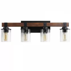 (Same as W1340119957/L1016) 4-Lights Farmhouse Vanity Lights Fixture Rustic Bathroom Light Fixture Bathroom Sconce (No Bulbs) (Same as W1340119957/L1016) 4-Lights Farmhouse Vanity Lights Fixture Rustic Bathroom Light Fixture Bathroom Sconce (No Bulbs)