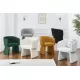 Modern style simple and elegant chair, white leisure chair, suitable for dining/bedroom/living room/reception desk (assembly required)-White Modern style simple and elegant chair, white leisure chair, suitable for dining/bedroom/living room/reception desk (assembly required)-White