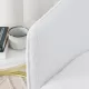 Modern style simple and elegant chair, white leisure chair, suitable for dining/bedroom/living room/reception desk (assembly required)-White Modern style simple and elegant chair, white leisure chair, suitable for dining/bedroom/living room/reception desk (assembly required)-White