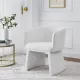 Modern style simple and elegant chair, white leisure chair, suitable for dining/bedroom/living room/reception desk (assembly required)-White Modern style simple and elegant chair, white leisure chair, suitable for dining/bedroom/living room/reception desk (assembly required)-White