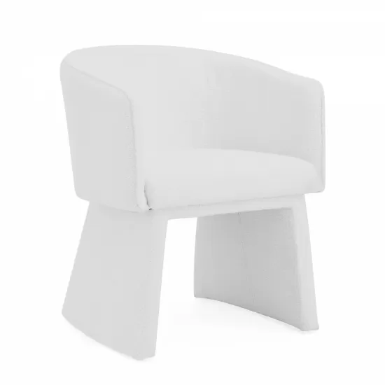 Modern style simple and elegant chair, white leisure chair, suitable for dining/bedroom/living room/reception desk (assembly required)-White Modern style simple and elegant chair, white leisure chair, suitable for dining/bedroom/living room/reception desk (assembly required)-White