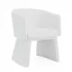 Modern style simple and elegant chair, white leisure chair, suitable for dining/bedroom/living room/reception desk (assembly required)-White Modern style simple and elegant chair, white leisure chair, suitable for dining/bedroom/living room/reception desk (assembly required)-White