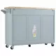 K&K Kitchen Island with Foldable Counter Top, Kitchen Storage Cart with Slide-Out Shelf, Towel Rack and Drawer, Rolling Kitchen Cart on Wheels, for Kitchen, Living Room, Dining Room, Grey Blue K&K Kitchen Island with Foldable Counter Top, Kitchen Storage Cart with Slide-Out Shelf, Towel Rack and Drawer, Rolling Kitchen Cart on Wheels, for Kitchen, Living Room, Dining Room, Grey Blue