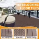 Plastic Interlocking Deck Tiles, 11.8 Inch x11.8 Inch (Pack of 44), Patio Flooring Outdoor Waterproof All Weather Use for Garden Poolside Front/Back Yard, Light Coffee Color Plastic Interlocking Deck Tiles, 11.8 Inch x11.8 Inch (Pack of 44), Patio Flooring Outdoor Waterproof All Weather Use for Garden Poolside Front/Back Yard, Light Coffee Color