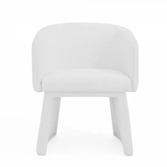 Modern style simple and elegant chair, white leisure chair, suitable for dining/bedroom/living room/reception desk (assembly required)-White Modern style simple and elegant chair, white leisure chair, suitable for dining/bedroom/living room/reception desk (assembly required)-White