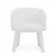 Modern style simple and elegant chair, white leisure chair, suitable for dining/bedroom/living room/reception desk (assembly required)-White Modern style simple and elegant chair, white leisure chair, suitable for dining/bedroom/living room/reception desk (assembly required)-White