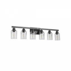 6-Lights Farmhouse Vanity Lights Fixture Rustic Bathroom Light Fixture Bathroom Sconce (Without Bulbs) 6-Lights Farmhouse Vanity Lights Fixture Rustic Bathroom Light Fixture Bathroom Sconce (Without Bulbs)