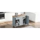 K&K Kitchen Island with Foldable Counter Top, Kitchen Storage Cart with Slide-Out Shelf, Towel Rack and Drawer, Rolling Kitchen Cart on Wheels, for Kitchen, Living Room, Dining Room, Grey Blue K&K Kitchen Island with Foldable Counter Top, Kitchen Storage Cart with Slide-Out Shelf, Towel Rack and Drawer, Rolling Kitchen Cart on Wheels, for Kitchen, Living Room, Dining Room, Grey Blue