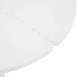 ON-TREND Φ39.4'' Easy Assembly Round Petal-Shaped Coffee Table, Cream Style Center Table with 3 Thick Legs, Minimalist Irregular End Table with Sleek Round Edges for Living Room, White ON-TREND Φ39.4'' Easy Assembly Round Petal-Shaped Coffee Table, Cream Style Center Table with 3 Thick Legs, Minimalist Irregular End Table with Sleek Round Edges for Living Room, White