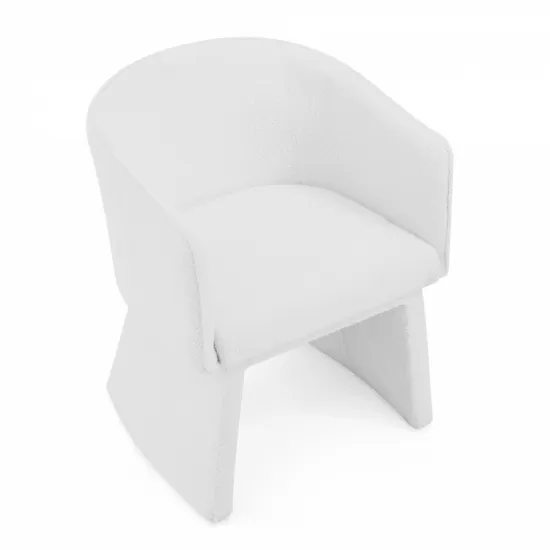 Modern style simple and elegant chair, white leisure chair, suitable for dining/bedroom/living room/reception desk (assembly required)-White Modern style simple and elegant chair, white leisure chair, suitable for dining/bedroom/living room/reception desk (assembly required)-White