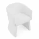 Modern style simple and elegant chair, white leisure chair, suitable for dining/bedroom/living room/reception desk (assembly required)-White Modern style simple and elegant chair, white leisure chair, suitable for dining/bedroom/living room/reception desk (assembly required)-White