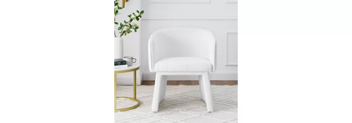 Modern White Leisure Chair: Simple and Elegant Design for Any Room