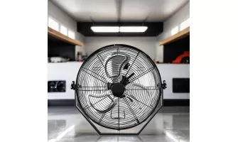 18-Inch Black Industrial Wall Mount Fan: High-Velocity 3-Speed Indoor/Outdoor Commercial Ventilation Solution