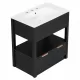 30 Inch Bathroom Vanity with Sink Top, Bathroom Cabinet with Open Storage Shelf and Two Drawers, One Package, Black (Old Sku:WF311619AAP) 30 Inch Bathroom Vanity with Sink Top, Bathroom Cabinet with Open Storage Shelf and Two Drawers, One Package, Black (Old Sku:WF311619AAP)