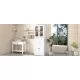 Tall Bathroom Storage Cabinet, Cabinet with Four Doors and Drawers, Adjustable Shelf, MDF Board, White Tall Bathroom Storage Cabinet, Cabinet with Four Doors and Drawers, Adjustable Shelf, MDF Board, White