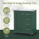 30 Inch Bathroom Vanity with Sink, One Package, Green Bathroom Cabinet with Drawers, Solid Frame and MDF Board 30 Inch Bathroom Vanity with Sink, One Package, Green Bathroom Cabinet with Drawers, Solid Frame and MDF Board