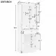 Tall Bathroom Storage Cabinet, Cabinet with Four Doors and Drawers, Adjustable Shelf, MDF Board, White Tall Bathroom Storage Cabinet, Cabinet with Four Doors and Drawers, Adjustable Shelf, MDF Board, White