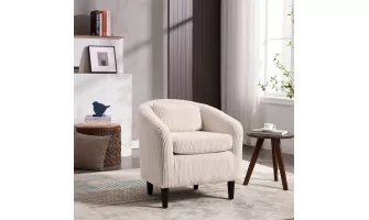   

Enhance Your Living Room with the COOLMORE Century Modern Barrel Chair – Comfort & Style for $163.63
