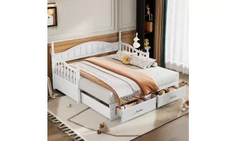 The Perfect White Wooden Twin Size Daybed with Trundle and Storage Drawers for Your Space