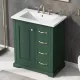 30 Inch Bathroom Vanity with Sink, One Package, Green Bathroom Cabinet with Drawers, Solid Frame and MDF Board 30 Inch Bathroom Vanity with Sink, One Package, Green Bathroom Cabinet with Drawers, Solid Frame and MDF Board