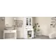 Tall Bathroom Storage Cabinet, Cabinet with Four Doors and Drawers, Adjustable Shelf, MDF Board, White Tall Bathroom Storage Cabinet, Cabinet with Four Doors and Drawers, Adjustable Shelf, MDF Board, White