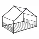 Full Size Metal House Bed, Black Full Size Metal House Bed, Black