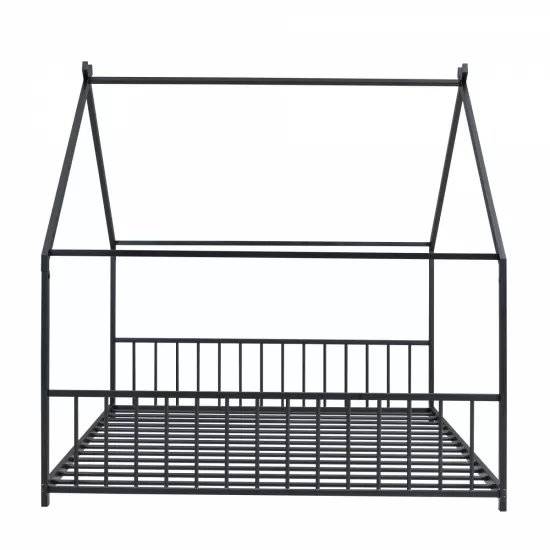 Full Size Metal House Bed, Black Full Size Metal House Bed, Black
