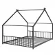 Full Size Metal House Bed, Black Full Size Metal House Bed, Black