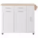 K&K Kitchen Island with Drop Leaf, Kitchen Storage Cart with 3 Tier Pull Out Cabinet Organizer, Internal Storage Rack, Rolling Kitchen Cart on Wheels with Towel Rack, 2 Drawers, for Kitchen, White K&K Kitchen Island with Drop Leaf, Kitchen Storage Cart with 3 Tier Pull Out Cabinet Organizer, Internal Storage Rack, Rolling Kitchen Cart on Wheels with Towel Rack, 2 Drawers, for Kitchen, White