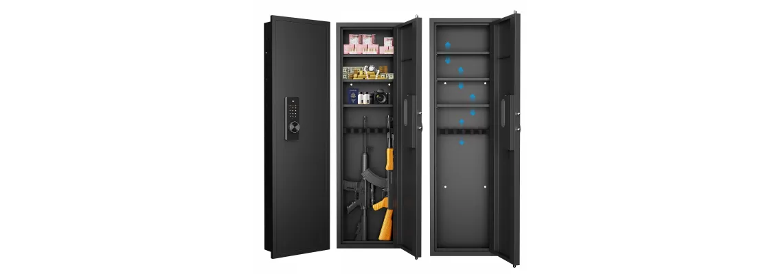 53 Inch Digital Password Touch Panel In-Wall Safe for Rifles and Valuables with Adjustable Shelves
53 Inch Digital Password Touch Panel In-Wall Safe for Rifles and Valuables with Adjustable Shelves