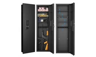   

53 Inch Digital Password Touch Panel In-Wall Safe for Rifles and Valuables with Adjustable Shelves