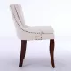 Modern Dining Chairs Set of 2,Double-layer Cushioned Chenille fabric Upholstered Accent Side Leisure Chairs with Mid Back and Curved Solid Wood Legs for Living Room/Dining Room-Beige Modern Dining Chairs Set of 2,Double-layer Cushioned Chenille fabric Upholstered Accent Side Leisure Chairs with Mid Back and Curved Solid Wood Legs for Living Room/Dining Room-Beige
