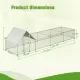 26'Lx6.7'Wx6.6' ft Large Metal Chicken Coop, Walk-in Chicken Run, Galvanized Wire Poultry Chicken Hen Pen Cage, Rabbits Duck Cages with Waterproof and Anti-Ultraviolet Cover for Outside 26'Lx6.7'Wx6.6' ft Large Metal Chicken Coop, Walk-in Chicken Run, Galvanized Wire Poultry Chicken Hen Pen Cage, Rabbits Duck Cages with Waterproof and Anti-Ultraviolet Cover for Outside