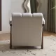 Mid Century Modern Accent Chair with Solid Wood Frame, Upholstered Living Room Chairs with Thick Cushion, Comfy Tufted Arm Chair for Bedroom, Living Room, Velvet, Ivory Mid Century Modern Accent Chair with Solid Wood Frame, Upholstered Living Room Chairs with Thick Cushion, Comfy Tufted Arm Chair for Bedroom, Living Room, Velvet, Ivory