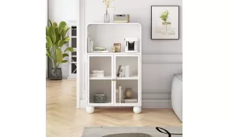   

45.28 Inch H Storage Cabinet: Versatile Freestanding Display for Bathroom, Living Room & More