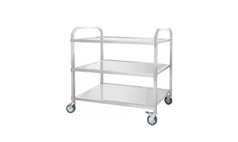 The Ultimate 3-Tier Stainless Steel Serving Cart with 360° Wheels for Home & Restaurant Use