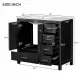 36 Inch Black Bathroom Vanity with Ceramic Sink Combo, Abundant Storage Cabinet -2 Soft close doors and 5 drawers 36 Inch Black Bathroom Vanity with Ceramic Sink Combo, Abundant Storage Cabinet -2 Soft close doors and 5 drawers